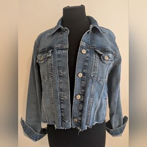 GAP Blue Jean Jacket with Structured Trucker Design